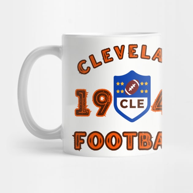 Cleveland Football Vintage Style by Borcelle Vintage Apparel 